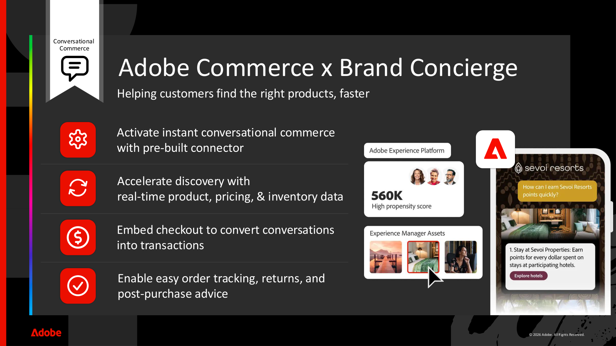 Brand Concierge conversational shopping UX inside Adobe Commerce